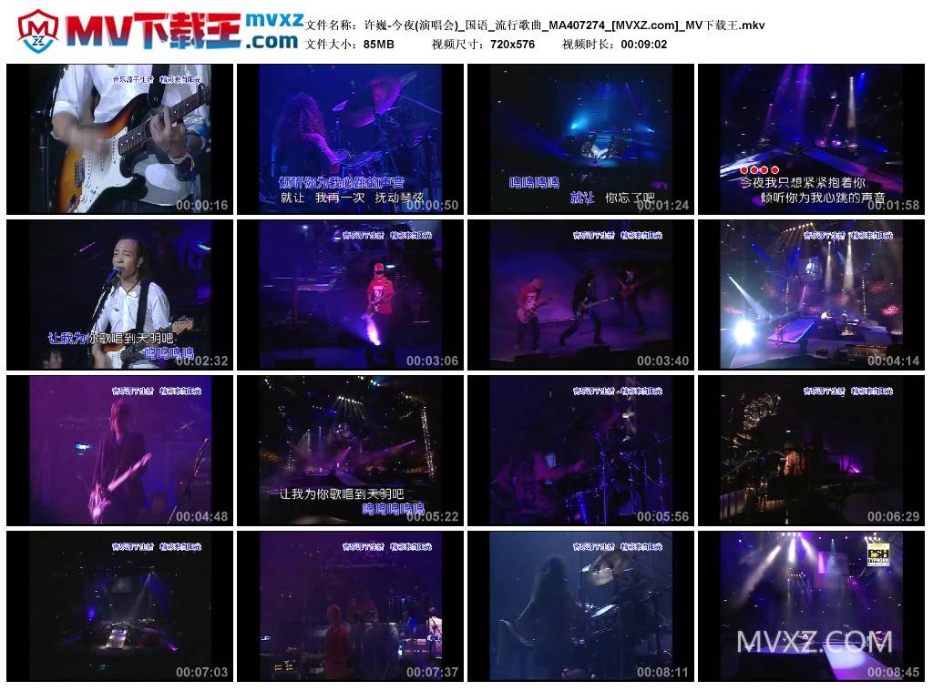 许巍-今夜(演唱会)_国语_流行歌曲_MA407274